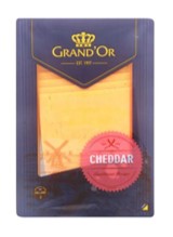 Import Cheese pre-sliced Grand'Or red cheddar